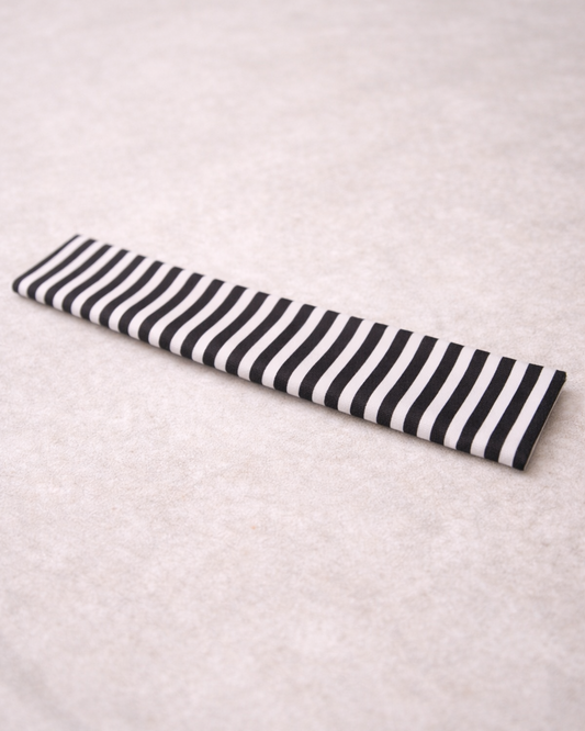 Black Stripe Hair Bow