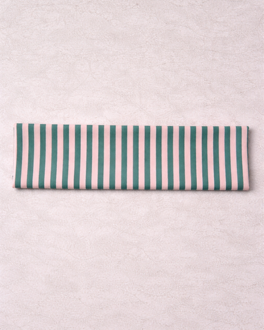 Green Stripe Hair Bow