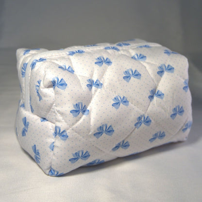 Blue Bow Cosmetic Bag