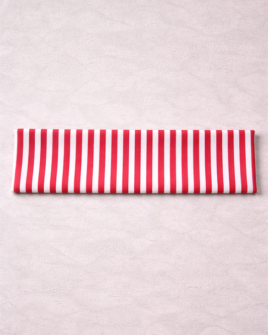 Red Stripe Hair Bow