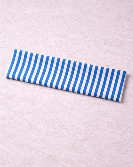 Blue Stripe Hair Bow