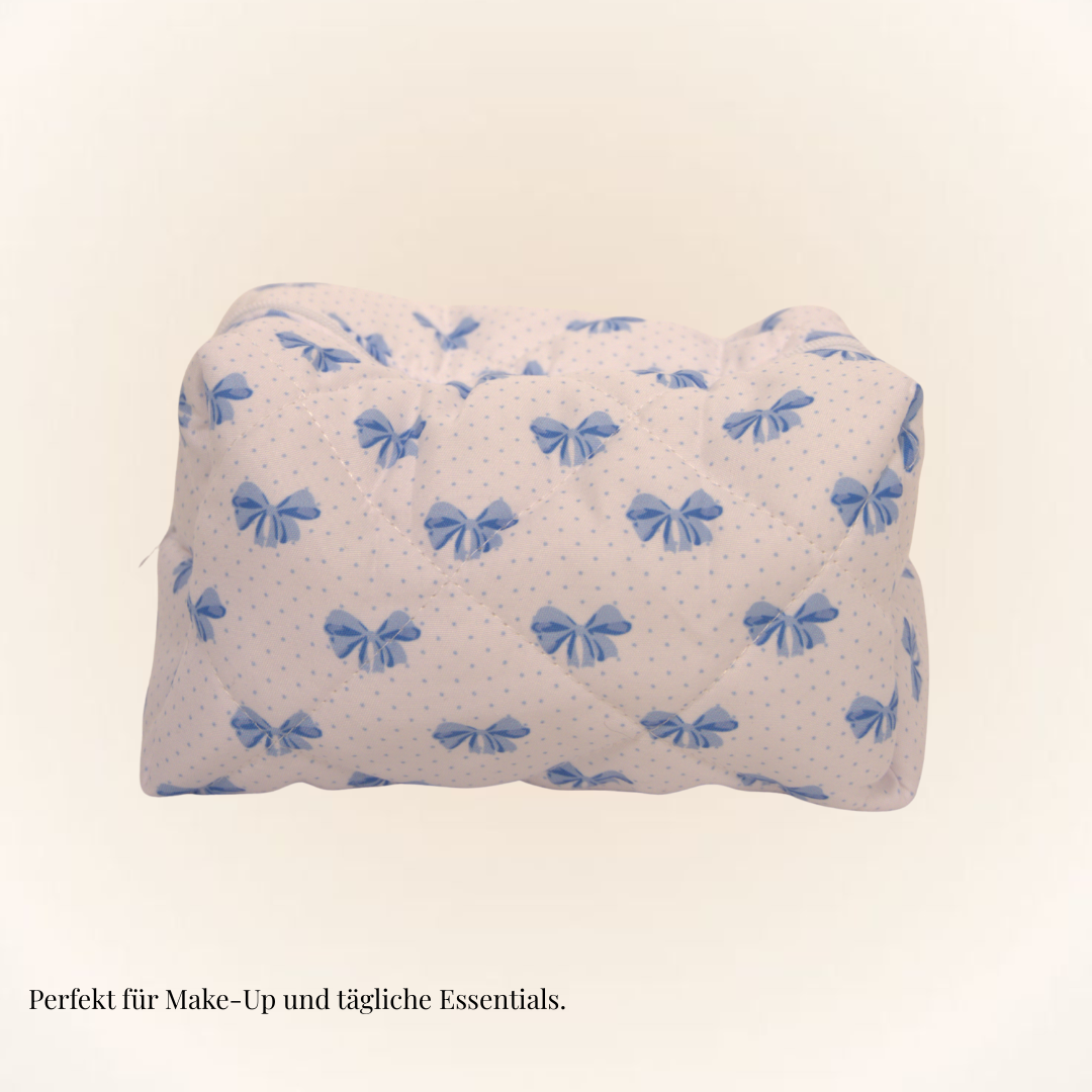 Blue Bow Cosmetic Bag