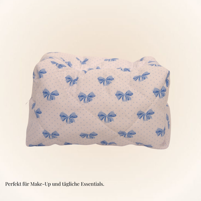 Blue Bow Cosmetic Bag