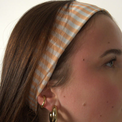 Yellow Stripe Hair Bow