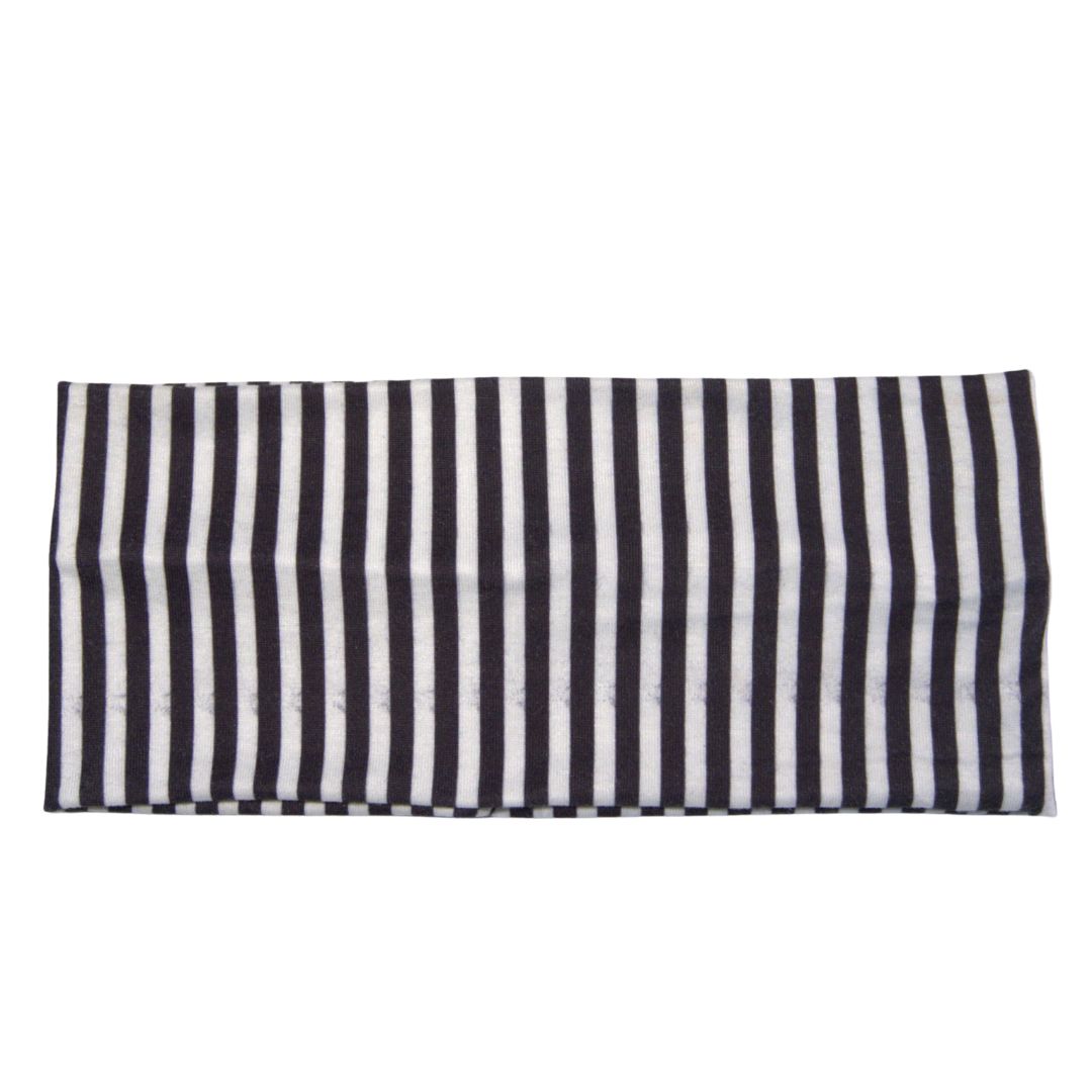 Black Stripe Hair Bow