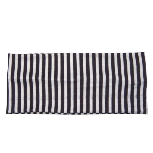 Black Stripe Hair Bow