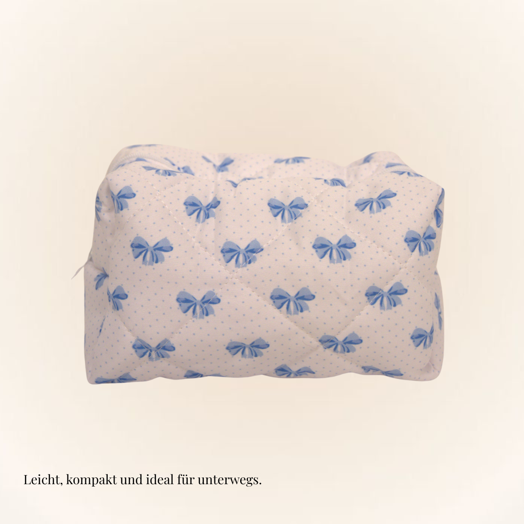 Blue Bow Cosmetic Bag