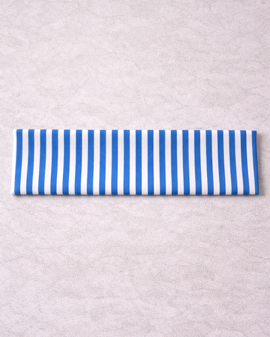 Blue Stripe Hair Bow