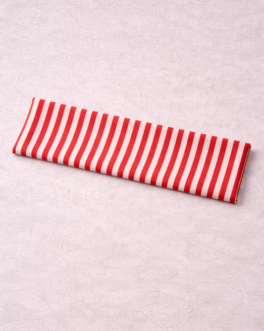 Red Stripe Hair Bow