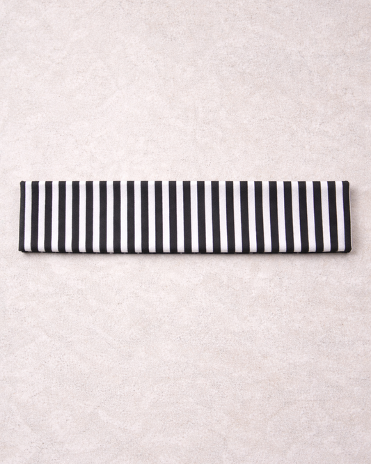 Black Stripe Hair Bow